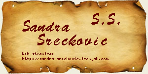 Sandra Srećković vizit kartica